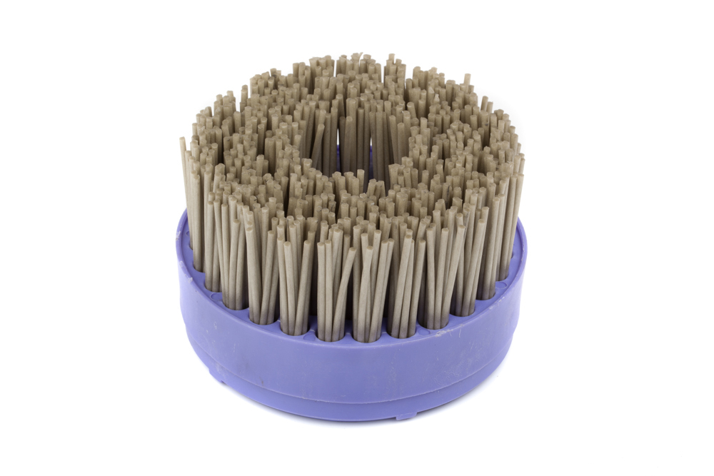 DIAMOND ROUND BRUSH 100mm GRIT 1000 M5/8 RESINED