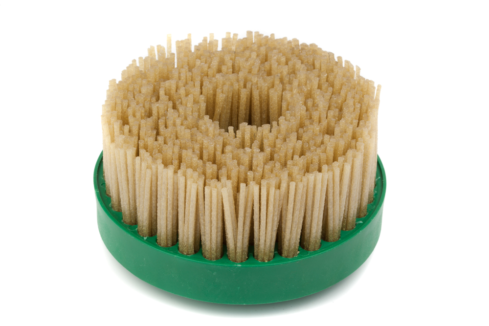 DIAMOND ROUND BRUSH 120mm GRIT 60 M5/8 RESINED