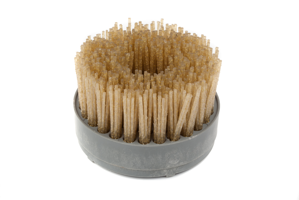 DIAMOND ROUND BRUSH 100mm GRIT 36 M5/8 RESINED